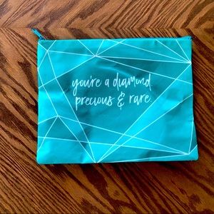 Blue Motivational Make Up Bag